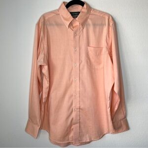 Lauren Ralph Lauren Orange Button Down Non Iron Dress Shirt